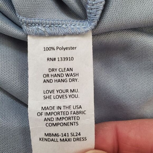 Show Me Your Mumu 'Kendall' Maxi Dress - size Large in Steel Blue - Picture 12 of 14